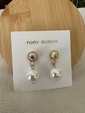 Tory Burch Classic Double Pearl Earrings